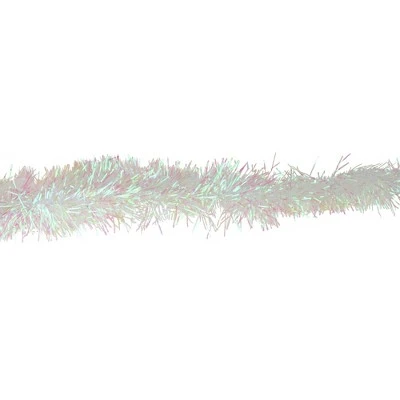 Northlight 50' x 4" White Iridescent Artificial Christmas Garland - Unlit 3 Northlight 50' x 4" White Iridescent Artificial Christmas Garland - Unlit