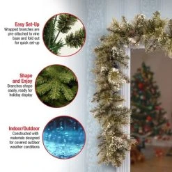 National Tree Company Artificial Christmas Garland, Green, Glittery Pine, Decorated With Pine Cones, Frosted Branches, Christmas Collection, 6 Feet -Outlet Xmas Decor Tree Store GUEST 117980be 6dab 4d62 a664 1b89078fb490
