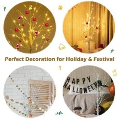 Costway 5ft Pre-lit White Twig Birch Tree for Christmas Holiday w/ 72 LED Lights 17 Costway 5ft Pre-lit White Twig Birch Tree for Christmas Holiday w/ 72 LED Lights -Outlet Xmas Decor Tree Store GUEST 118d62c1 220c 4bdc afb6 93cc5e970ed7