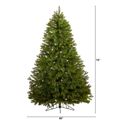 6ft Nearly Natural Pre-Lit LED Cambridge Spruce Flat Back Artificial Christmas Tree Warm White Lights 3 6ft Nearly Natural Pre-Lit LED Cambridge Spruce Flat Back Artificial Christmas Tree Warm White Lights