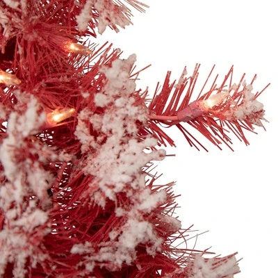 Northlight 9' x 12" Pre-lit Flocked Red Pine Artificial Christmas Garland, Clear Lights 3 Northlight 9' x 12" Pre-lit Flocked Red Pine Artificial Christmas Garland, Clear Lights
