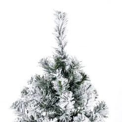 HOMCOM Prelit Artificial Christmas Tree Holiday Decoration with Snow Flocked Branches, Warm White LED Lights, Auto Open, Green -Outlet Xmas Decor Tree Store GUEST 130f782c 40ed 4451 8269 c85a91f7c34c
