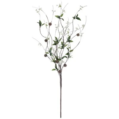 Sullivans Artificial Berry and Pinecone Glitter Branch 42"H Green 3 Sullivans Artificial Berry and Pinecone Glitter Branch 42"H Green