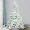 National Tree Company 7 Foot Full Bodied Flocked Unlit Snowy Festive Artificial Christmas Tree with 1,133 Branch Tips, & Metal Stand, White -Outlet Xmas Decor Tree Store GUEST 133f7b4c 5370 470e 9c25 f45bdc742dde