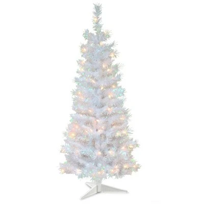 4ft Pre-lit Tinsel Artificial Christmas Tree Clear Lights - National Tree Company Red 6 4ft Pre-lit Tinsel Artificial Christmas Tree Clear Lights - National Tree Company Red - Image 4
