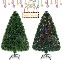 Costway Pre-Lit Fiber Optic Artificial PVC Christmas Tree Metal 4Ft 15 Costway Pre-Lit Fiber Optic Artificial PVC Christmas Tree Metal 4Ft -Outlet Xmas Decor Tree Store GUEST 1351a496 5caf 4ac9 8719 9d4f2cc0019a