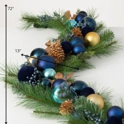 Sullivans Artificial Ornamental Blue Pine Garland Multicolor 72"H 7 Sullivans Artificial Ornamental Blue Pine Garland Multicolor 72"H -Outlet Xmas Decor Tree Store GUEST 1406d15b 2a5d 4580 bcd3 06adaf6d2879