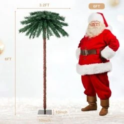 Costway 6FT Pre-Lit Artificial Tropical Christmas Palm Tree w/ 210 Multi-Color Lights -Outlet Xmas Decor Tree Store GUEST 154b231e 58b1 436f 8c4b 3a7f84582a9a