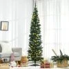 HOMCOM 7' Tall Pre-Lit Slim Noble Fir Artificial Christmas Tree with Realistic Branches, 200 Warm White LED Lights and 499 Tips, Green -Outlet Xmas Decor Tree Store GUEST 15522c47 0c29 49c0 942a 34c1aa775259