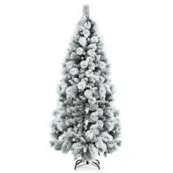 Costway 5ft/6ft/7ft Snow Flocked Hinged Artificial Slim Christmas Tree with Pine Needles 25 Costway 5ft/6ft/7ft Snow Flocked Hinged Artificial Slim Christmas Tree with Pine Needles -Outlet Xmas Decor Tree Store GUEST 1561d25a f37b 45df 9492 cd73ee5c6bdb