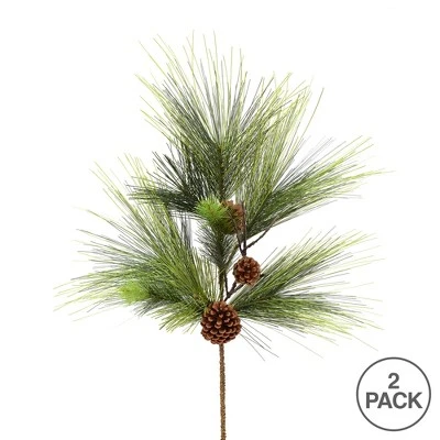 Vickerman 30" Boulder Pine Artificial Christmas Spray. Includes 2 sprays per pack. 4 Vickerman 30" Boulder Pine Artificial Christmas Spray. Includes 2 sprays per pack. - Image 2