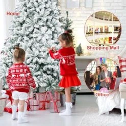 Costway 9ft Snow Flocked Hinged Artificial Christmas Tree Unlit Metal 12 Costway 9ft Snow Flocked Hinged Artificial Christmas Tree Unlit Metal -Outlet Xmas Decor Tree Store GUEST 16ce8915 bb03 4b52 a6cf 7f4805b786ab