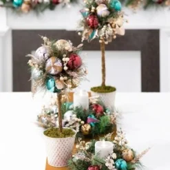 Sullivans 6' Ornament & Pine Artificial Garland 72"L Green -Outlet Xmas Decor Tree Store GUEST 173df7a3 6d12 4ca2 8e53 657dae851f9b