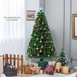 Tangkula 6' Pre-Lit Optical Fiber Artificial Christmas Tree w/ Multicolor LED Lights & Stand 17 Tangkula 6' Pre-Lit Optical Fiber Artificial Christmas Tree w/ Multicolor LED Lights & Stand -Outlet Xmas Decor Tree Store GUEST 182991b3 124e 40cf 80be 77d29730ca19