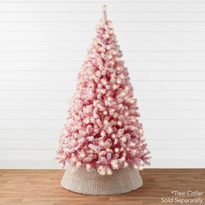 Best Choice Products Prelit Pink Artificial Christmas Tree, Snow Flocked Fir Holiday Decoration 3 Best Choice Products Prelit Pink Artificial Christmas Tree, Snow Flocked Fir Holiday Decoration