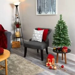 3ft Nearly Natural Pre-Lit LED Wisconsin Snow Tip Pine Artificial Christmas Tree Clear Lights -Outlet Xmas Decor Tree Store GUEST 18653337 f3aa 4413 a1ec 62bd78beb164