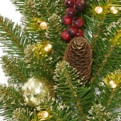 National Tree Company Pre-Lit Artificial Christmas Garland, Green, Dunhill Fir, With Pine Cones, Frosted Branches, Berry Clusters, Plug In,9 Feet -Outlet Xmas Decor Tree Store GUEST 18ad71aa 7cc9 4bd7 ab59 1b0c88a755ab