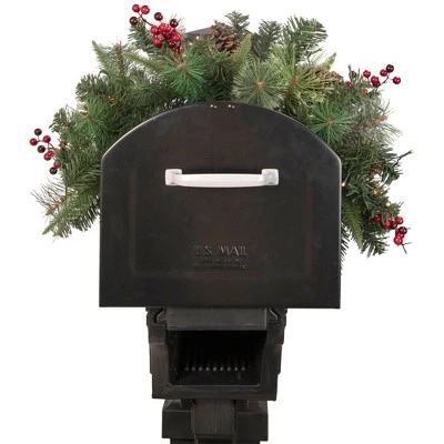 Northlight 36" Pre-lit Decorated Pine Cone and Berries Artificial Christmas Mailbox Swag 4 Northlight 36" Pre-lit Decorated Pine Cone and Berries Artificial Christmas Mailbox Swag - Image 2
