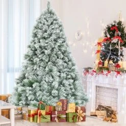 Costway 6ft or 7ft Premium Hinged Artificial Christmas Tree Snowy Pine Needles 23 Costway 6ft or 7ft Premium Hinged Artificial Christmas Tree Snowy Pine Needles -Outlet Xmas Decor Tree Store GUEST 1a102b0e 7223 41c9 8ea9 62f5796f91b3