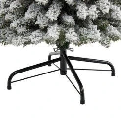 7ft Nearly Natural Pre-Lit Flocked Slim Artificial Christmas Tree Clear Lights -Outlet Xmas Decor Tree Store GUEST 1a35beb1 502c 4868 a648 f94b22804892