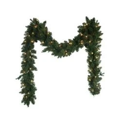 Kurt S. Adler Kurt Adler Kurt Adler 9-Foot Pre-Lit Clear Incandescent Jackson Pine Garland