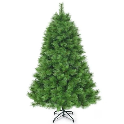 Tangkula Artificial Christmas Tree Pine Needles Xmas Tree with Metal Stand 10 Tangkula Artificial Christmas Tree Pine Needles Xmas Tree with Metal Stand - Image 8
