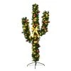 Tangkula 5'Artificial Cactus Christmas Tree Pre-Lit Optical Fiber w/ LED Lights & Ball Ornaments -Outlet Xmas Decor Tree Store GUEST 1af7612a 3461 45f9 af39 8543563037ad