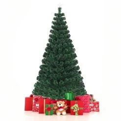 Costway 5'/6'/7'Pre-Lit Fiber Optic Christmas Tree 180/230/280 Lights Top Star -Outlet Xmas Decor Tree Store GUEST 1b1876e9 3191 4218 93bb 7486875b7dc6
