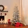 6.5ft Puleo Pre-Lit Flocked Aspen Fir Artificial Christmas Tree Clear Lights 2 6.5ft Puleo Pre-Lit Flocked Aspen Fir Artificial Christmas Tree Clear Lights -Outlet Xmas Decor Tree Store GUEST 1b1d6c70 3ca3 4433 92ae eb27175f329c