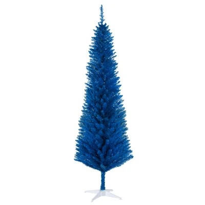HOMCOM 70.75" Artificial Pencil Christmas Tree, Slim Xmas Tree with 390 Realistic Branch Tips and Plastic Stand 5 HOMCOM 70.75" Artificial Pencil Christmas Tree, Slim Xmas Tree with 390 Realistic Branch Tips and Plastic Stand - Image 3