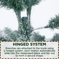 Yaheetech Frosted Artificial Christmas Tree Frosted Artificial Christmas Tree, Green -Outlet Xmas Decor Tree Store GUEST 1bdf7b3f dbac 439c a227 0abd74dbe766