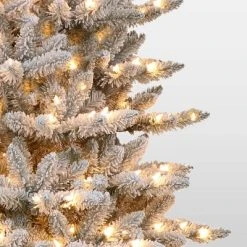 7.5ft Pre-Lit Flocked Forest Fir Artificial Christmas Trees - Puleo -Outlet Xmas Decor Tree Store GUEST 1be5667a b724 4579 a27e d88f329da9e3
