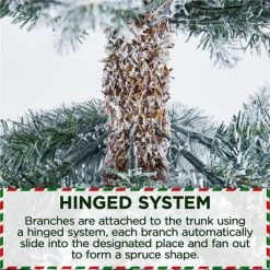 Yaheetech Snow Flocked Artificial Christmas Tree with Lights for Home Party -Outlet Xmas Decor Tree Store GUEST 1ca9b7ed 378e 4523 9979 5026adfa72ba