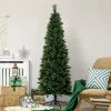 HOMCOM Artificial Christmas Tree Holiday Decoration with Auto Open, Steel Base, Pine Needles, Pencil Shape -Outlet Xmas Decor Tree Store GUEST 1cd07825 8e5c 49ed 8ad6 2e95bc5dc1cf