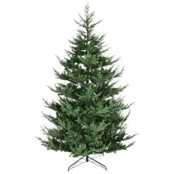 HOMCOM 9 Foot Artificial Christmas Tree, Pine Hinged Xmas Tree with Realistic Branches, Steel Base, Auto Open, Green -Outlet Xmas Decor Tree Store GUEST 1d720ecc cc1c 4b63 bb1b f1827ba01801