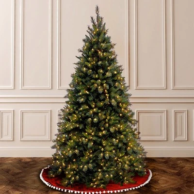 National Tree Company 9 ft Pre-Lit Artificial Medium Christmas Tree, Green, Tiffany Fir, White Lights, Includes Stand 3 National Tree Company 9 ft Pre-Lit Artificial Medium Christmas Tree, Green, Tiffany Fir, White Lights, Includes Stand