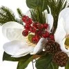 Magnolia, Pine, and Berry Holiday Arrangement in Glass Vase - Nearly Natural -Outlet Xmas Decor Tree Store GUEST 1dfe8f99 3474 42f9 ac6d e348fb26bfa5