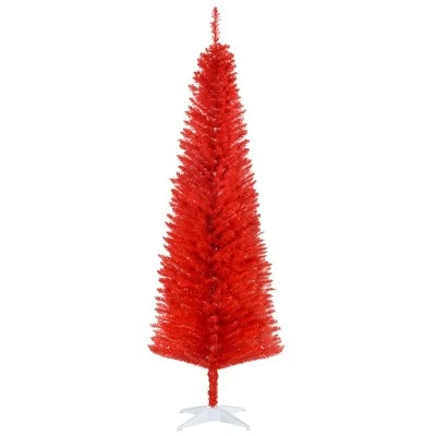 HOMCOM 70.75" Artificial Pencil Christmas Tree, Slim Xmas Tree with 390 Realistic Branch Tips and Plastic Stand 9 HOMCOM 70.75" Artificial Pencil Christmas Tree, Slim Xmas Tree with 390 Realistic Branch Tips and Plastic Stand - Image 7