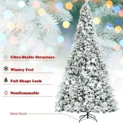 Tangkula Artificial Snow Flocked Christmas Tree, 8FT Hinged Christmas Tree W/ 1239 Branch Tips 12 Tangkula Artificial Snow Flocked Christmas Tree, 8FT Hinged Christmas Tree W/ 1239 Branch Tips -Outlet Xmas Decor Tree Store GUEST 1fb00023 9161 4bc0 87e4 0a5dc4d6a674