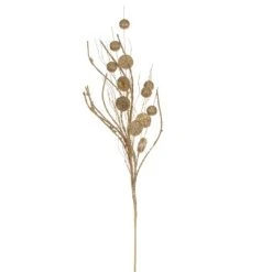 Vickerman 33" Ball and Coin Glitter Twig Spray -Outlet Xmas Decor Tree Store GUEST 2004c2e8 e325 4108 910c d627dc2c6a79