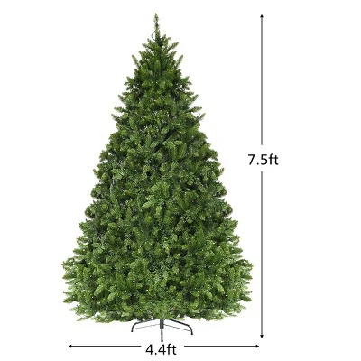 Tangkula 7.5'Artificial Green PVC Christmas Fir Tree Outdoor w/ Metal Stand and 700 LED Lights 10 Tangkula 7.5'Artificial Green PVC Christmas Fir Tree Outdoor w/ Metal Stand and 700 LED Lights - Image 8
