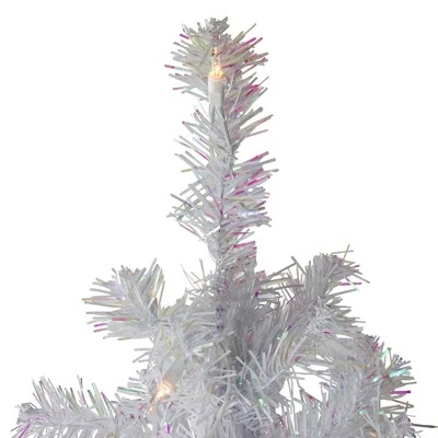 Northlight 4' Pre-lit White Iridescent Pine Artificial Christmas Tree - Clear Lights 4 Northlight 4' Pre-lit White Iridescent Pine Artificial Christmas Tree - Clear Lights - Image 2