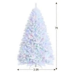 Costway 7ft White Iridescent Tinsel Artificial Christmas Tree with 1156 Branch Tips -Outlet Xmas Decor Tree Store GUEST 21d9b614 953b 4dd2 bd81 40408a594730
