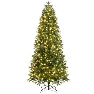 Tangkula Pre-Lit Christmas Tree Artificial Xmas Tree W/ Replaceable Dual Color LED Lights 3 Tangkula Pre-Lit Christmas Tree Artificial Xmas Tree W/ Replaceable Dual Color LED Lights