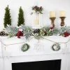 Northlight 4.75" Snowflake and Frosted Pine Christmas Garland with Wooden Beads - Unlit -Outlet Xmas Decor Tree Store GUEST 228be7f5 ae45 4f5b ac8c 0f9819c25ae9