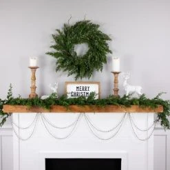 Northlight 15' Shiny Silver Metallic Faceted Beaded Christmas Garland - Unlit -Outlet Xmas Decor Tree Store GUEST 22c2b6aa 0071 4f79 8b3a afc2de927ef8