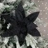 Northlight 25" Black Glittered Poinsettia Christmas Floral Stem Spray -Outlet Xmas Decor Tree Store GUEST 2363c026 afcf 4a7b a852 f3c0bb376dbe