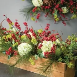 Sullivans Artificial Berry With Leaves Pick 18"H Green -Outlet Xmas Decor Tree Store GUEST 2546215b 0eef 422b b132 d06498c83460