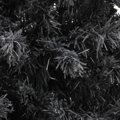 National Tree Company 7 Foot Full Bodied Flocked Unlit Sleek Halloween Event Artificial Christmas Tree with 1,133 Branch Tips, & Metal Stand, Black -Outlet Xmas Decor Tree Store GUEST 25b10b33 ad35 4d5e 9edb 44f548989c71