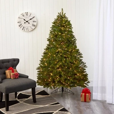 6ft Nearly Natural Pre-Lit LED Cambridge Spruce Flat Back Artificial Christmas Tree Warm White Lights 8 6ft Nearly Natural Pre-Lit LED Cambridge Spruce Flat Back Artificial Christmas Tree Warm White Lights - Image 6